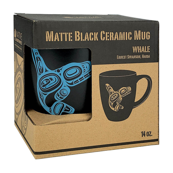 Black Matte Mug – Whale