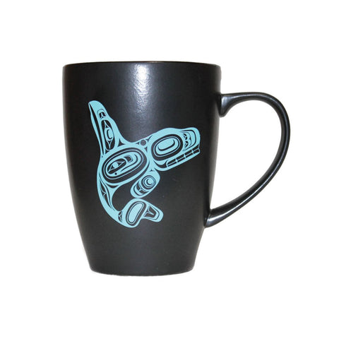 Black Matte Mug – Whale