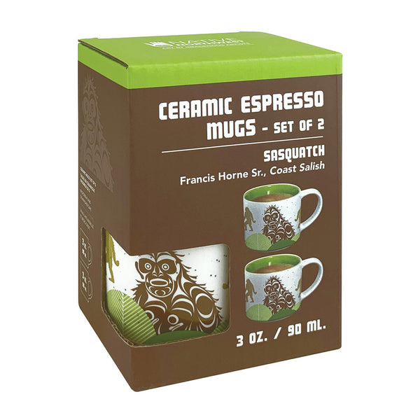 Ceramic Espresso Mugs - Set of 2 (Sasquatch)
