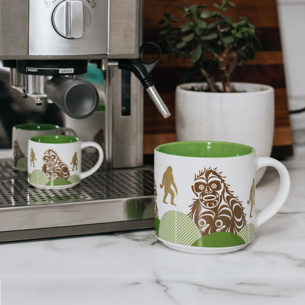 Ceramic Espresso Mugs - Set of 2 (Sasquatch)