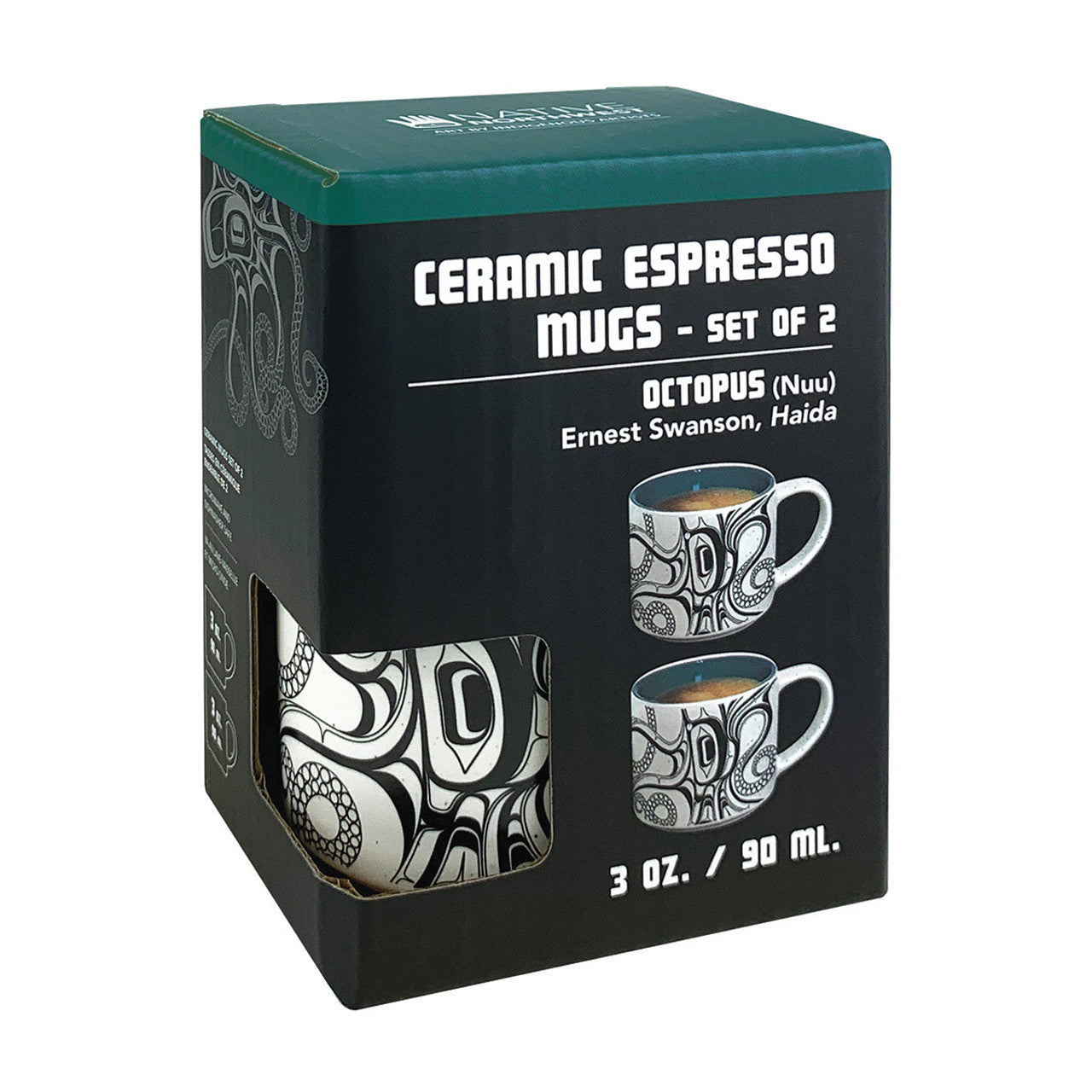 Ceramic Espresso Mugs (Set of 2) – Octopus (Nuu)