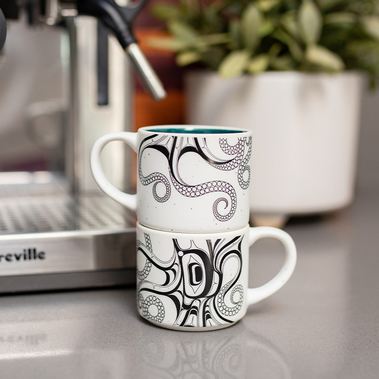 Ceramic Espresso Mugs (Set of 2) – Octopus (Nuu)