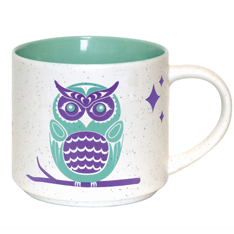 Ceramic Indigenous Art Mug – Owl