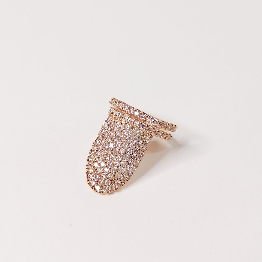 Full Finger Nail Statement Ring