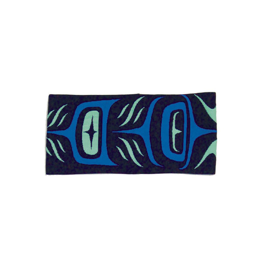 Feather Headband – Indigenous Art by Simone Diamond, Blue