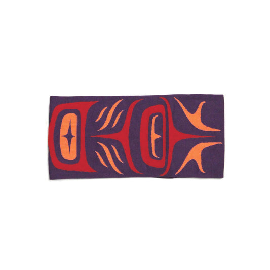 Feather Headband – Indigenous Art by Simone Diamond, Red and Orange