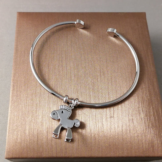 Shining Pony Charm Bangle