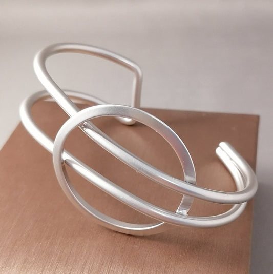 Matte Brushed Silver Bracelet