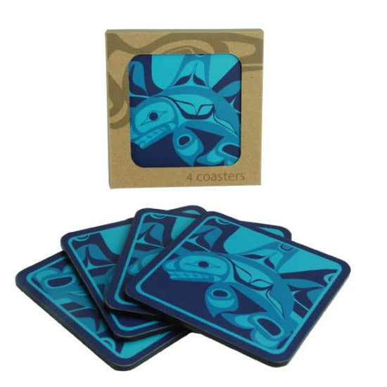 Laminate Coasters – Set of 4 (Orca, Bill Helin)