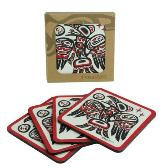 Laminate Coasters – Set of 4 (Raven, Bill Helin)