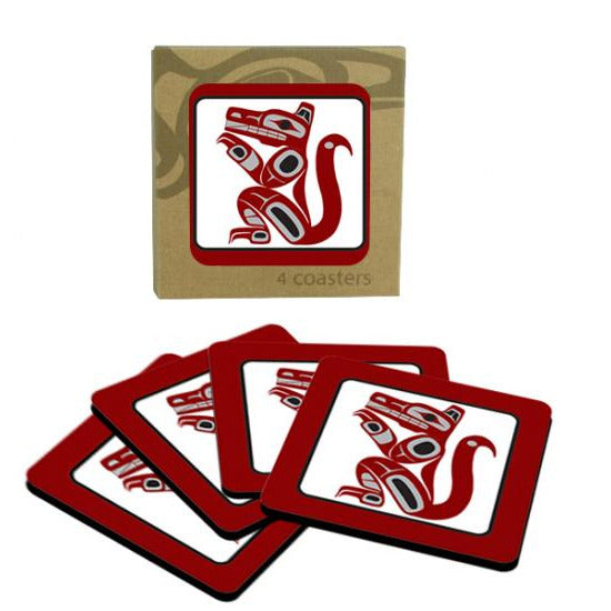 Laminate Coasters – Set of 4 (Wolf, Ben Houstie)