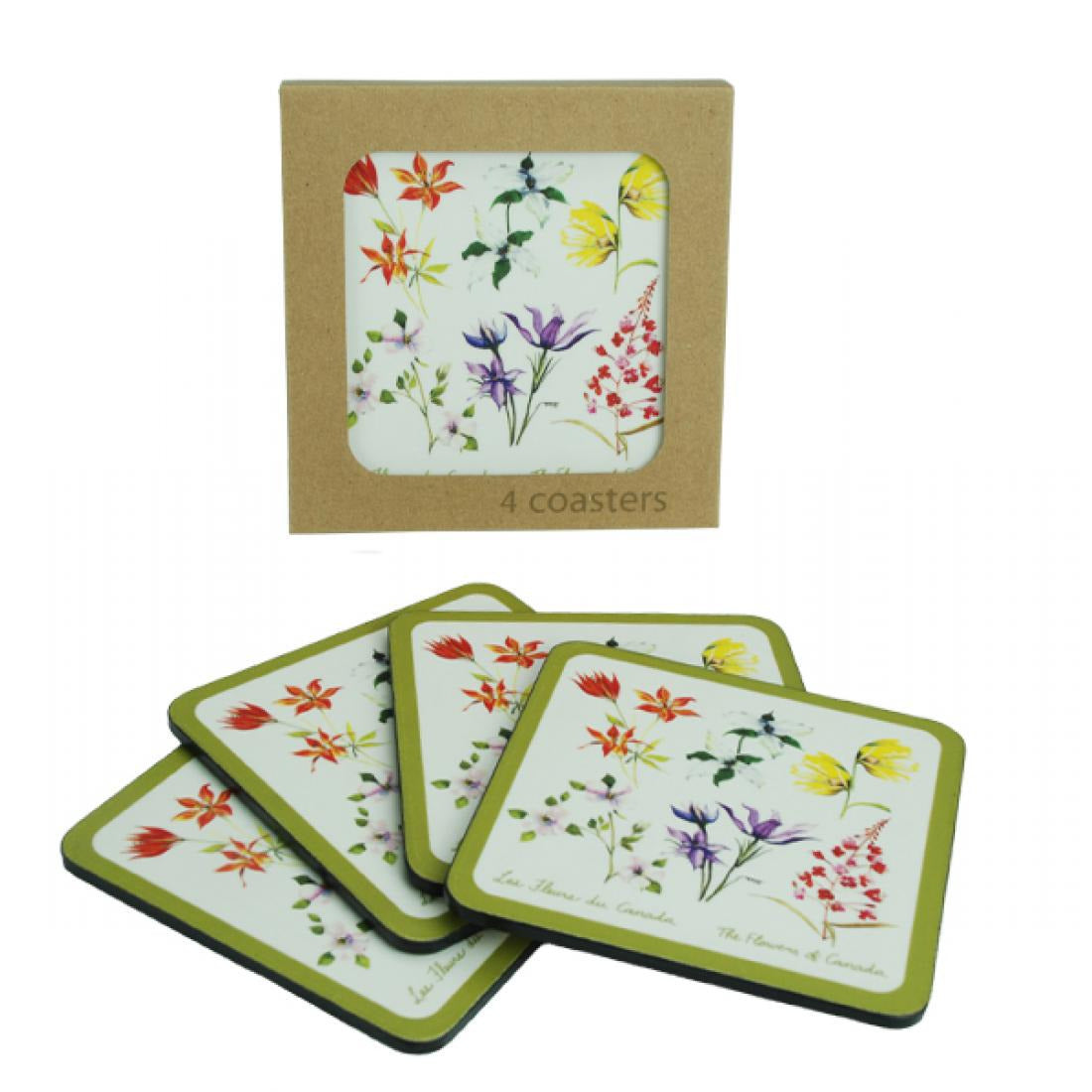 Laminated Coaster (Wildflowers) Set of 4