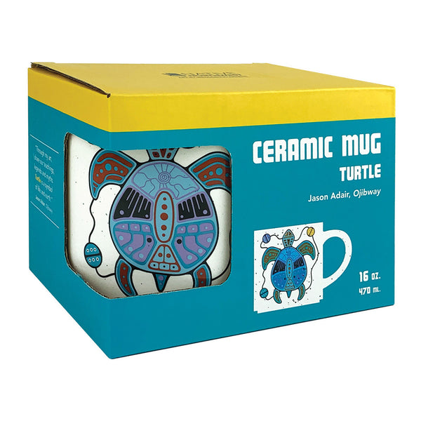 Ceramic Indigenous Art Mug – Turtle