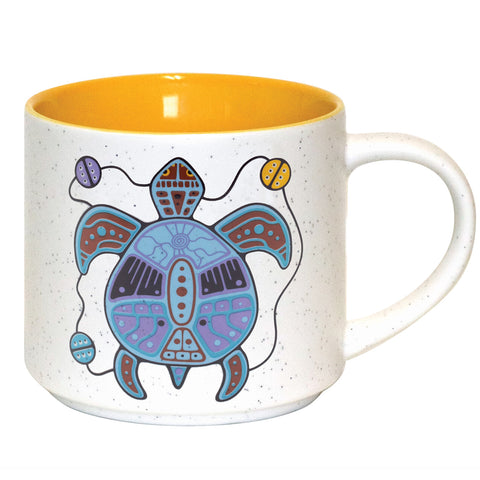 Ceramic Indigenous Art Mug – Turtle