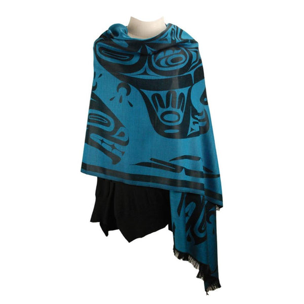 Eagle Whale Silk Wool Scarf
