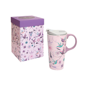 Indigenous Art Travel Mug - Hummingbird