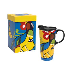 Indigenous Art Travel Mug – Her Jingle Dress