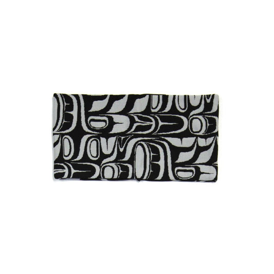 Pacific Formline Headband – Indigenous Art by Paul Windsor, Black and Grey
