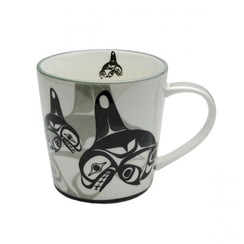 Porcelain Indigenous Art Mug (Whale, Bill Helin)