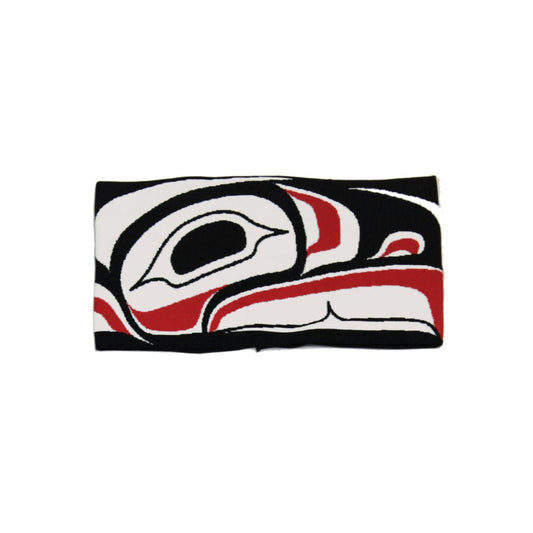 Raven Headband – Indigenous Art by Trevor Angus, Black and White