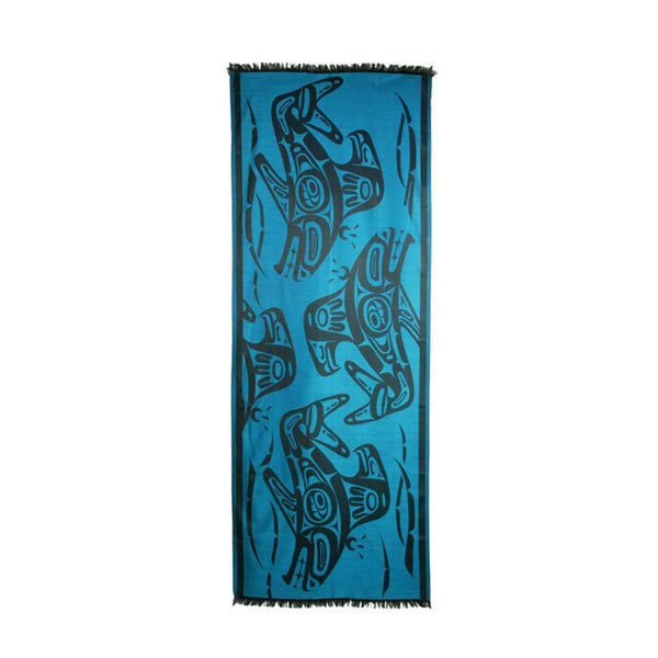 Eagle Whale Silk Wool Scarf