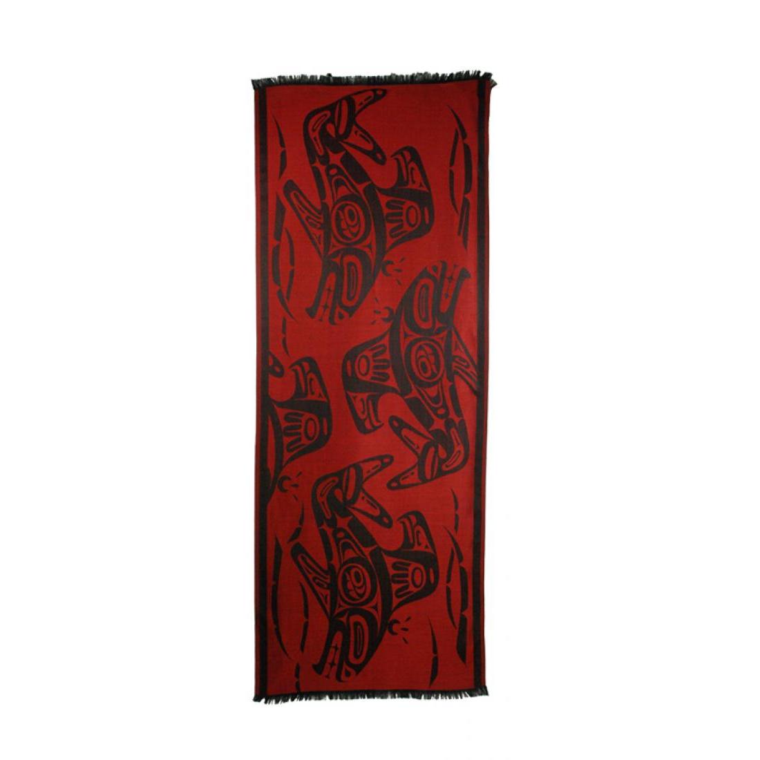 Eagle Whale Silk Wool Scarf