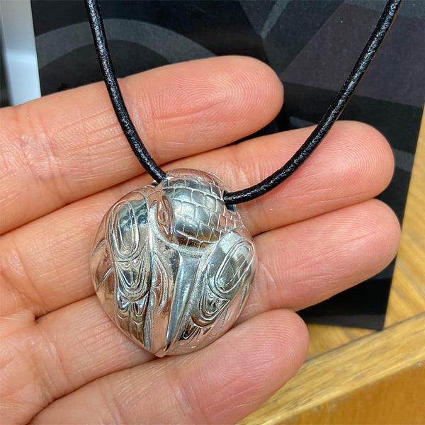 Silver Raven Pendant by Andrew Williams