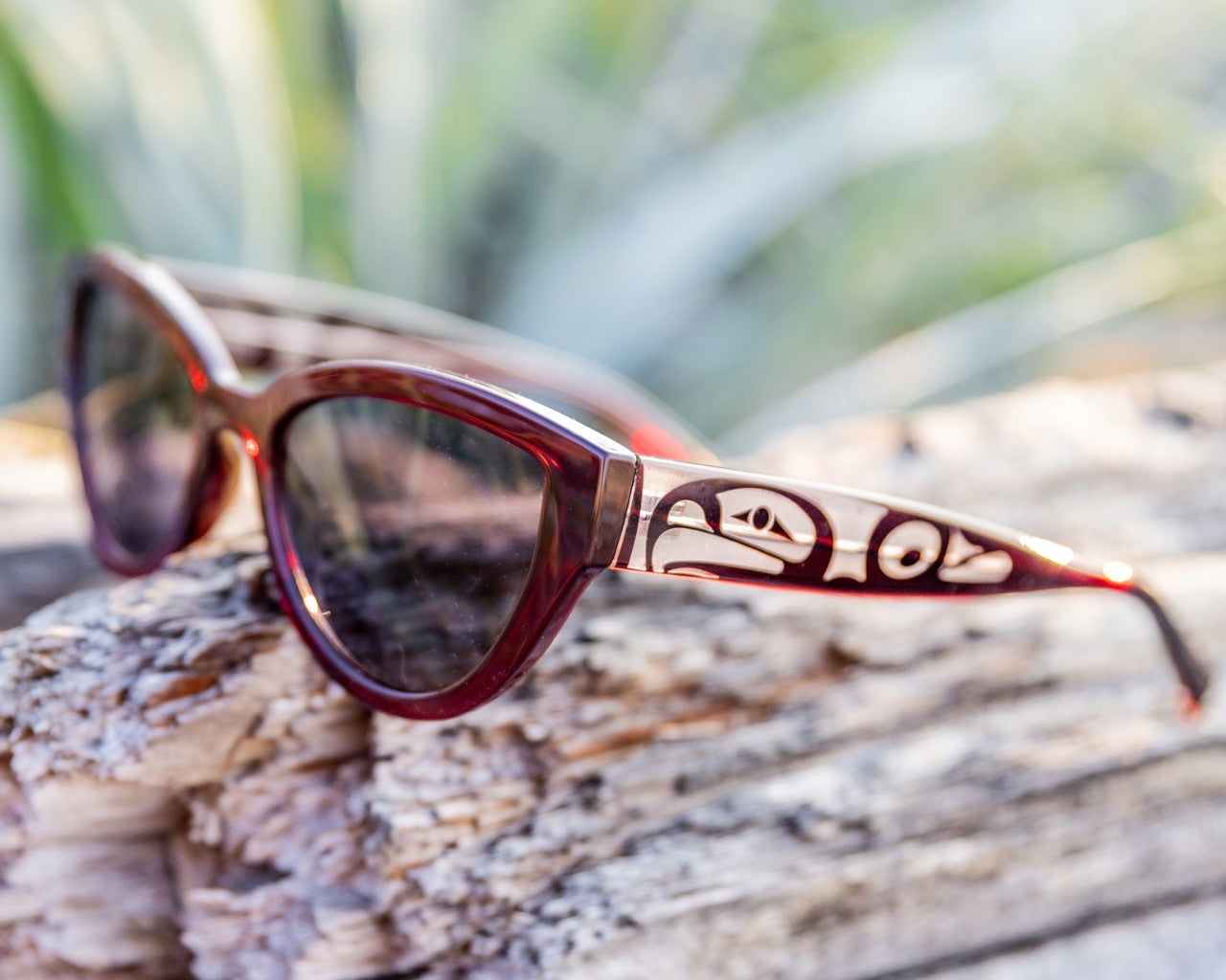 Skye, Cat Eye Sunglass, Eagle (Black / Ruby)