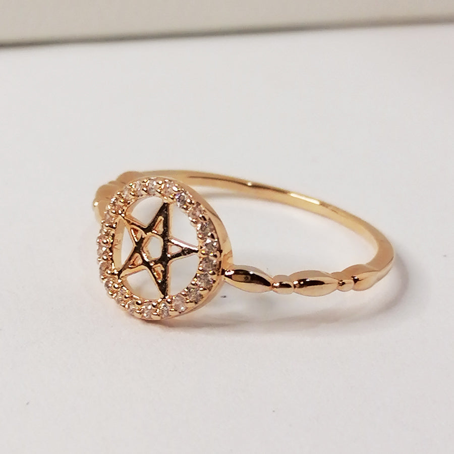 Sparkling Star Cubic Zirconia Ring
