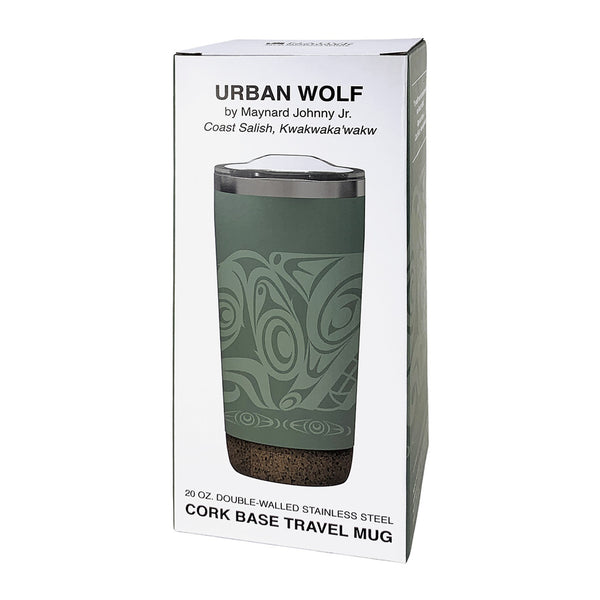 Urban Wolf – 20oz Cork Base Mug by Maynard Johnny Jr.