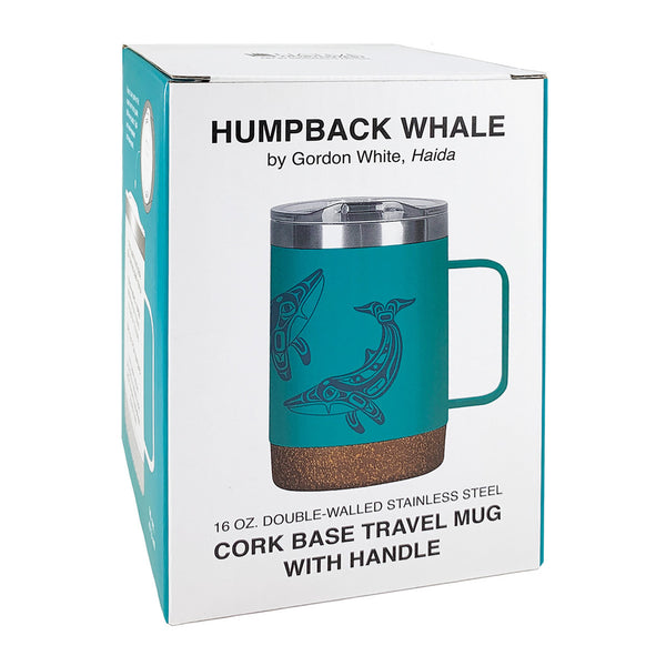 Whale – 16oz Cork Base Mug with Handle by Gordon White