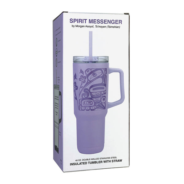 Hummingbird 40oz Insulated Tumbler Art by Morgan Asoyuf