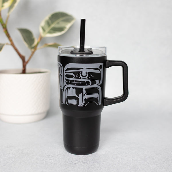 Indigenous art 32oz Insulated Tumbler by Ryan Cranmer