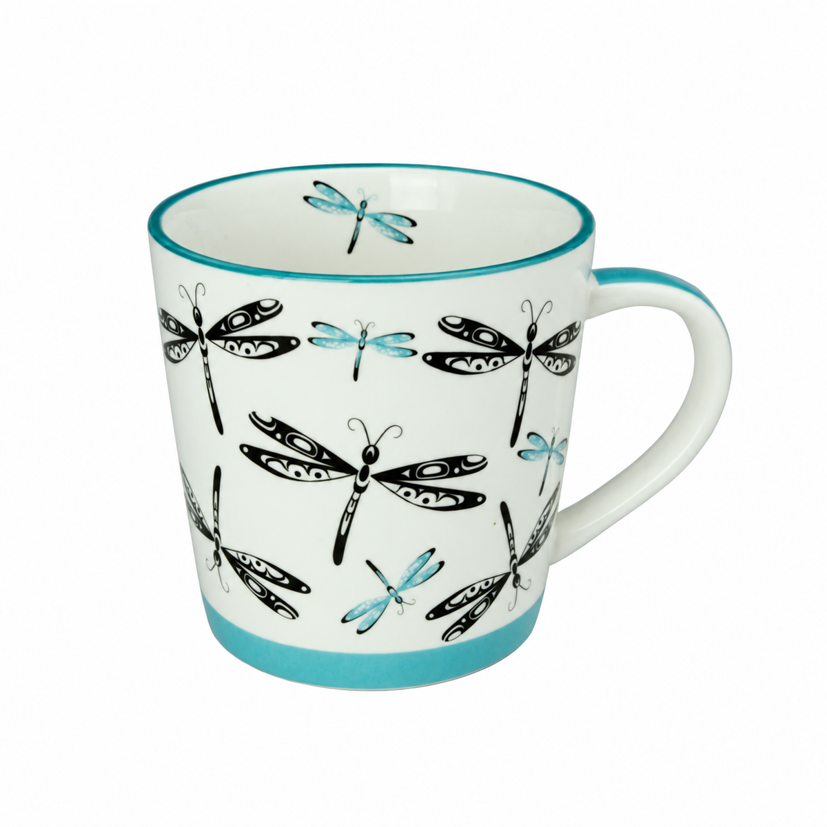 Porcelain Indigenous Art Mug (Dragonfly, Connie Dickens)