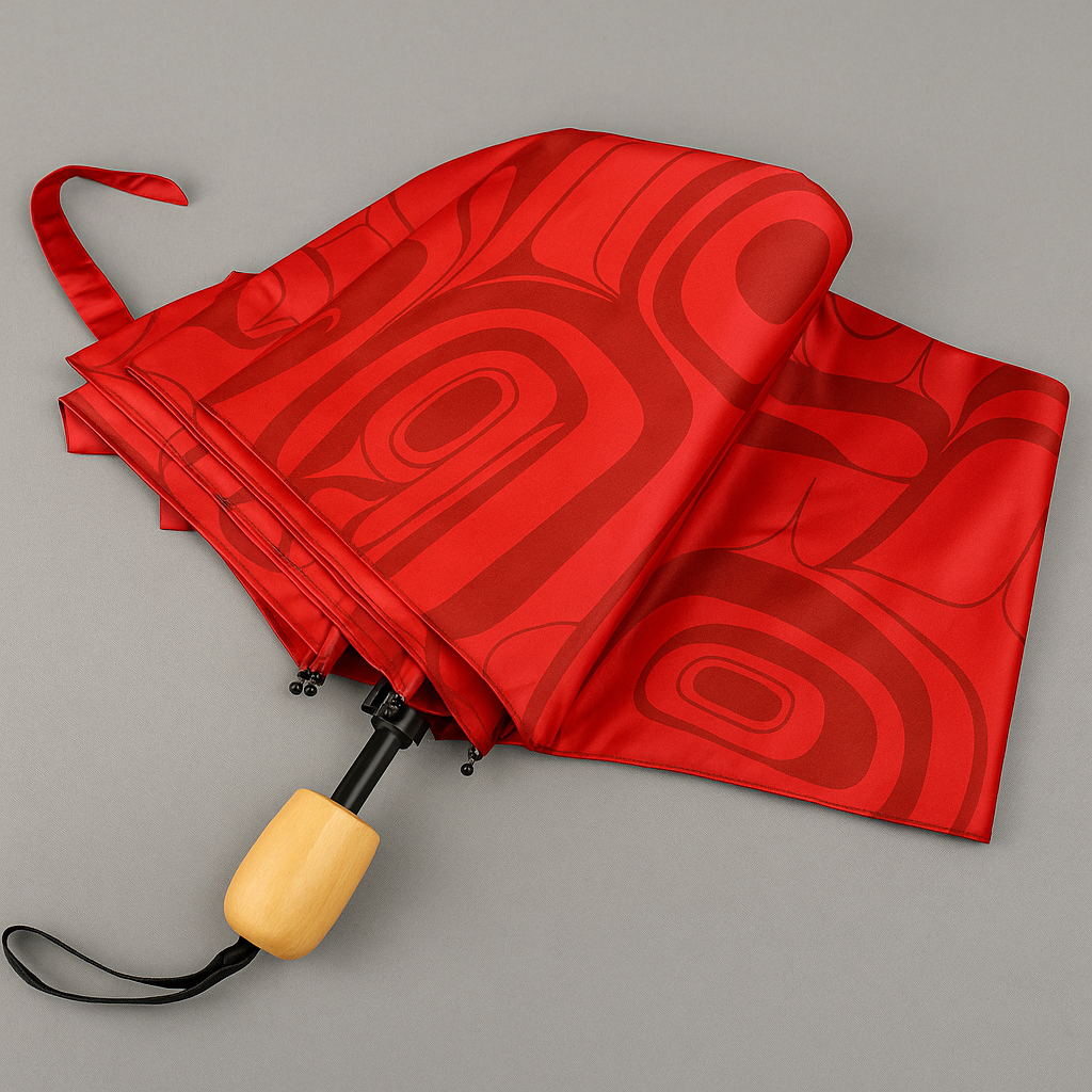 Umbrella with Raven design by Kelly Robinson