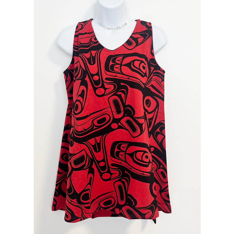 V Neck Sleeveless Top Whale By Kelly Robinson