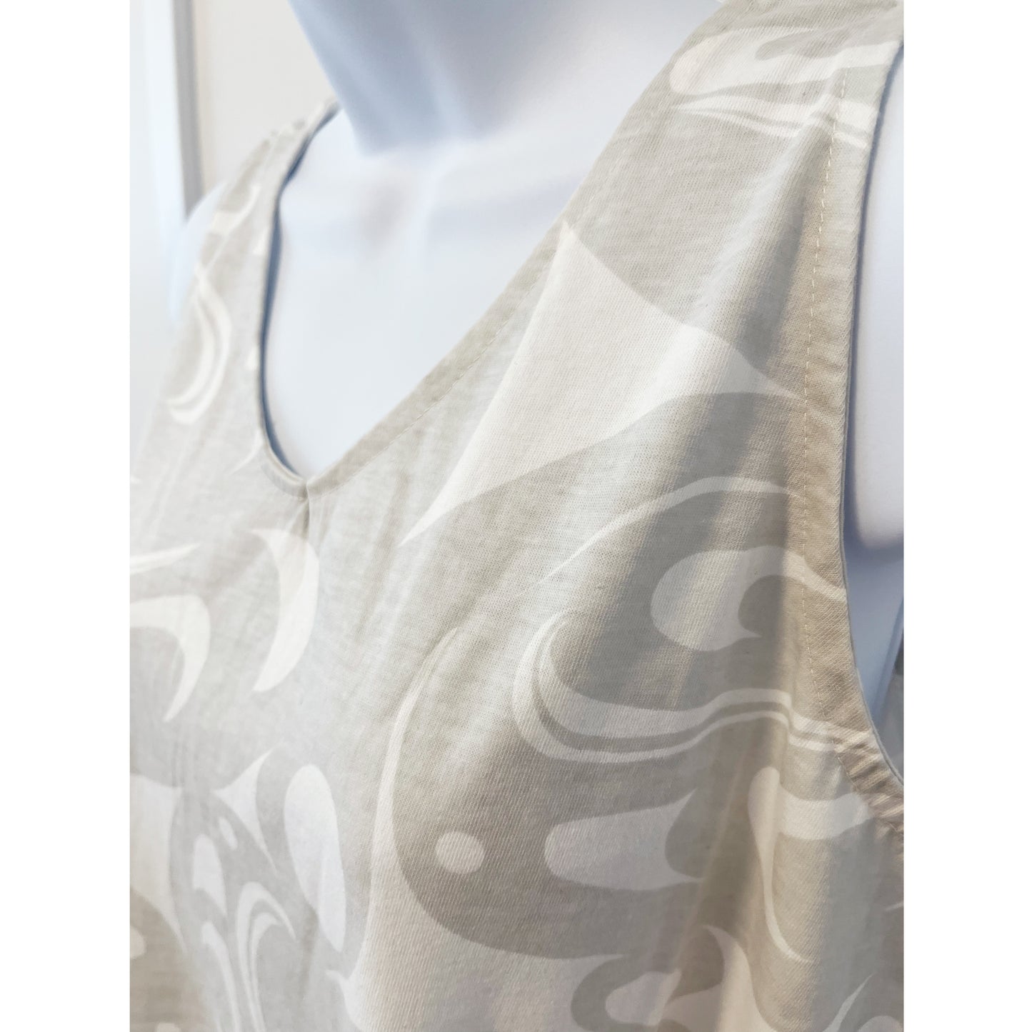 V-Neck Sleeveless Tunic 3 Eagles by Corrine Hunt