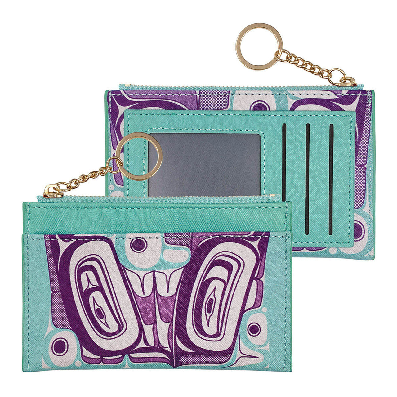 The Top Zip Indigenous Art Multi Wallet - Butterfly