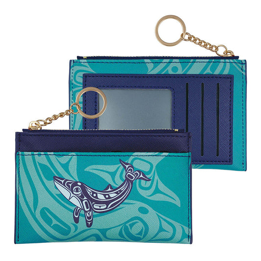 The Top Zip Indigenous Art Multi Wallet - Humpback Whale