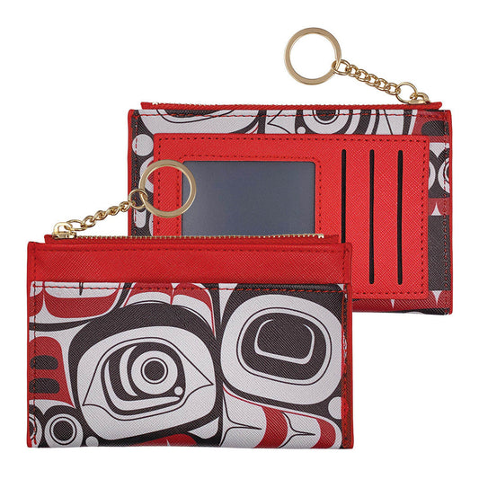 The Top Zip Indigenous Art Multi Wallet - Matriarch Bear