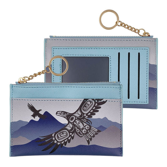 The Top Zip Indigenous Art Multi Wallet - Soaring Eagle