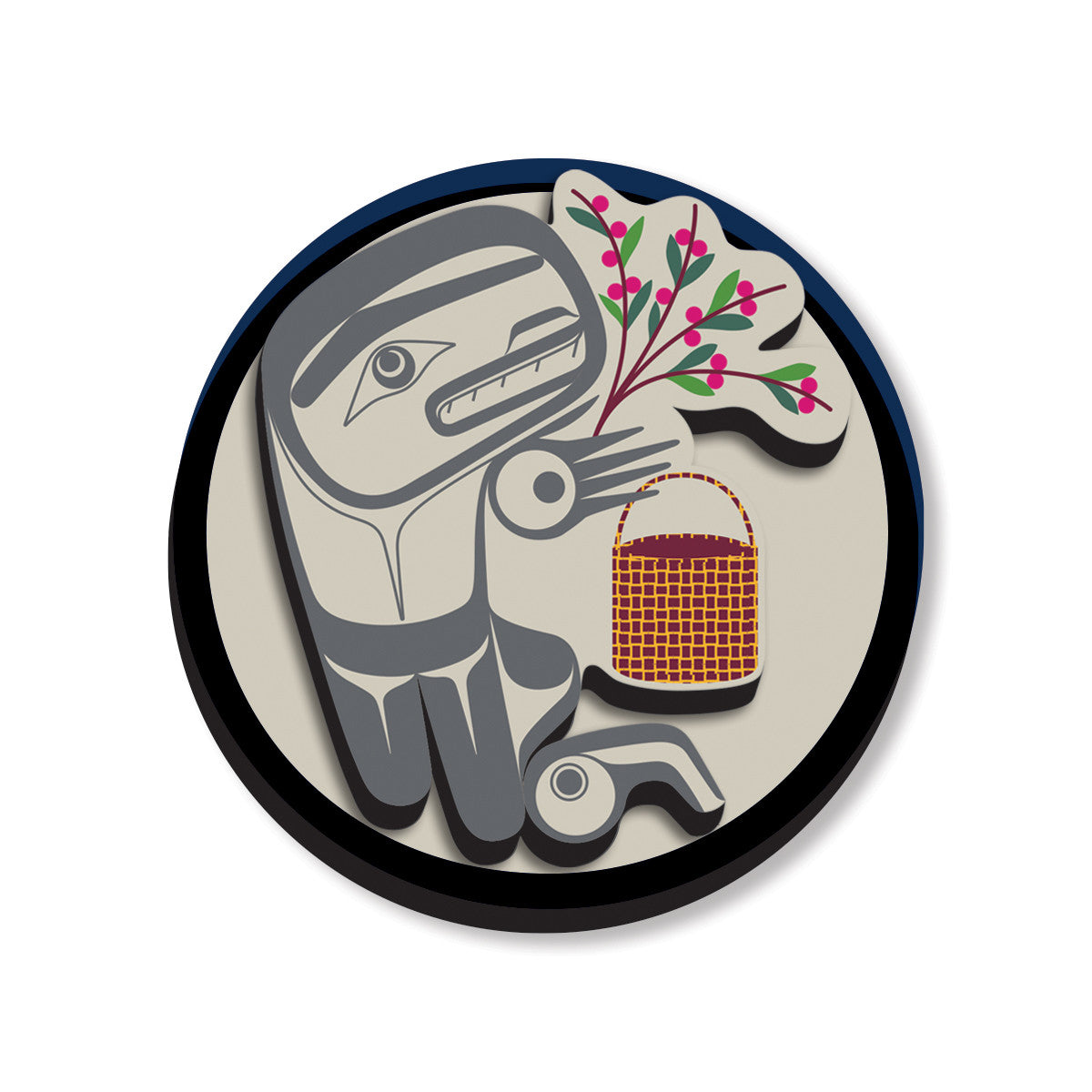 Berry Picker in the Moon Art Magnet - Allan Weir