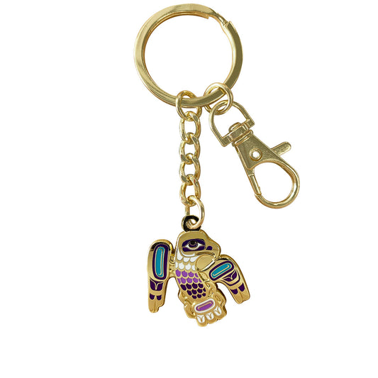Eagle Flight Enamel Art Keychain - Ernest Swanson