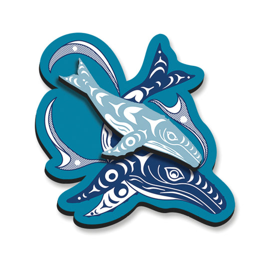 Humpback Whales Art Magnet - Joe Paul