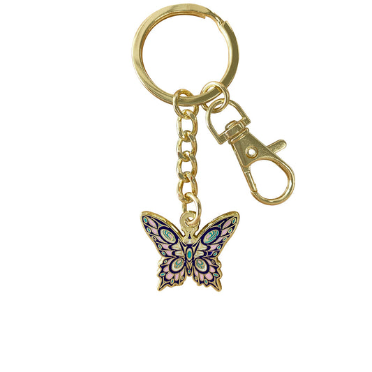 Butterfly Enamel Art Keychain - Joe Wilson-Sxwaset