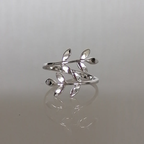 Elegant Leaf Wrap Rings