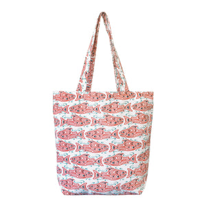 Salmon Canvas Tote – by Joe Wilson-Sxwaset