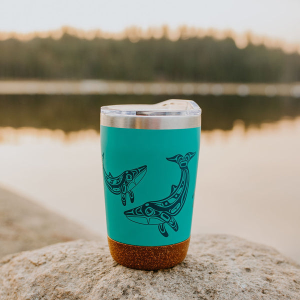 Whale – 12oz Cork Base Mug by Gordon White