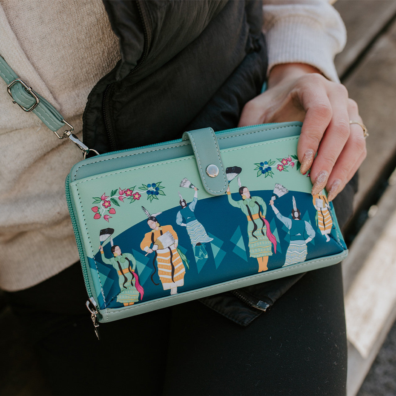 Jingle Dress Dancers Smartphone Crossbody Bag