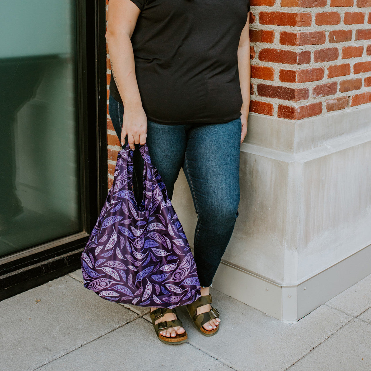 Foldable Shopping Bag – Feather by Simone Diamond